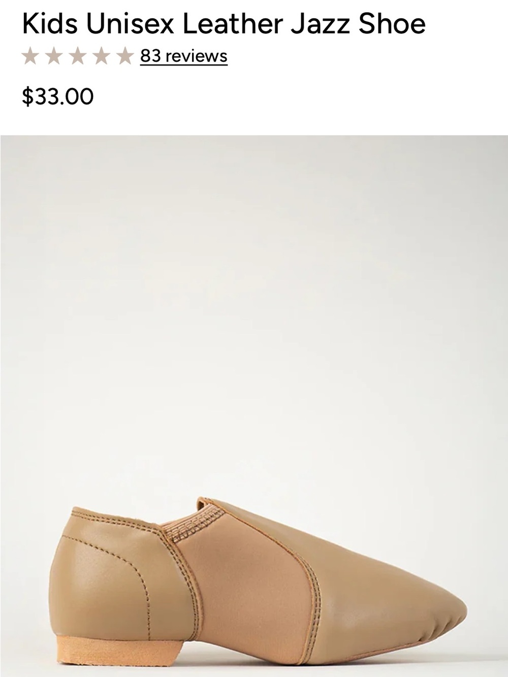 NEW NEVER WORN, Stelle Kids Unisex Leather Jazz Shoes